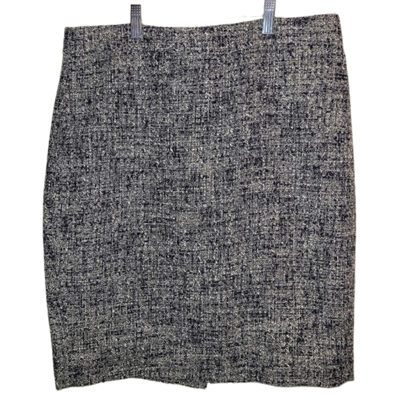 Tweed Pencil Skirt J Crew Size 10 Blue